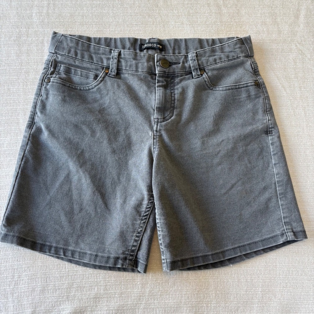 Toad&Co Womens Gray Organic Cotton Blend Stretch Casual Shorts Size 4